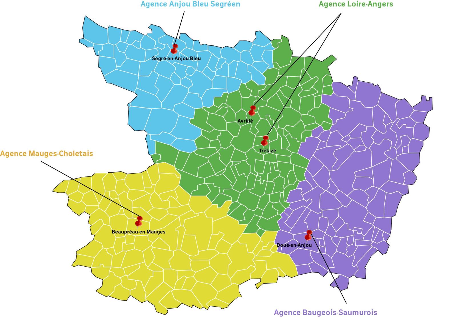 Carte nouvelles agences
